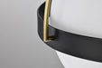 Flush Mount Nuvo 60-7771 Lakeshore 1 Light Medium Flush - Matte Black & Natural Brass Finish - White Opal Glass Nuvo