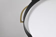 Flush Mount Nuvo 60-7771 Lakeshore 1 Light Medium Flush - Matte Black & Natural Brass Finish - White Opal Glass Nuvo