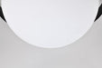 Flush Mount Nuvo 60-7771 Lakeshore 1 Light Medium Flush - Matte Black & Natural Brass Finish - White Opal Glass Nuvo