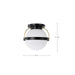 Flush Mount Nuvo 60-7771 Lakeshore 1 Light Medium Flush - Matte Black & Natural Brass Finish - White Opal Glass Nuvo