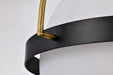 Flush Mount Nuvo 60-7772 Lakeshore 1 Light Large Flush - Matte Black & Natural Brass Finish - White Opal Glass Nuvo