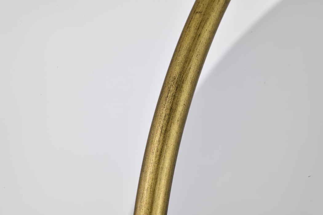 Flush Mount Nuvo 60-7772 Lakeshore 1 Light Large Flush - Matte Black & Natural Brass Finish - White Opal Glass Nuvo