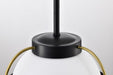 Pendant Nuvo 60-7773 Lakeshore 1 Light Small Pendant - Matte Black & Natural Brass Finish - White Opal Glass Nuvo