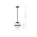 Pendant Nuvo 60-7773 Lakeshore 1 Light Small Pendant - Matte Black & Natural Brass Finish - White Opal Glass Nuvo