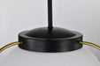 Pendant Nuvo 60-7774 Lakeshore 1 Light Medium Pendant - Matte Black & Natural Brass Finish - White Opal Glass Nuvo