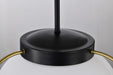 Pendant Nuvo 60-7774 Lakeshore 1 Light Medium Pendant - Matte Black & Natural Brass Finish - White Opal Glass Nuvo