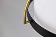 Pendant Nuvo 60-7774 Lakeshore 1 Light Medium Pendant - Matte Black & Natural Brass Finish - White Opal Glass Nuvo