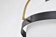 Pendant Nuvo 60-7774 Lakeshore 1 Light Medium Pendant - Matte Black & Natural Brass Finish - White Opal Glass Nuvo