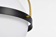 Pendant Nuvo 60-7774 Lakeshore 1 Light Medium Pendant - Matte Black & Natural Brass Finish - White Opal Glass Nuvo