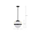 Pendant Nuvo 60-7774 Lakeshore 1 Light Medium Pendant - Matte Black & Natural Brass Finish - White Opal Glass Nuvo