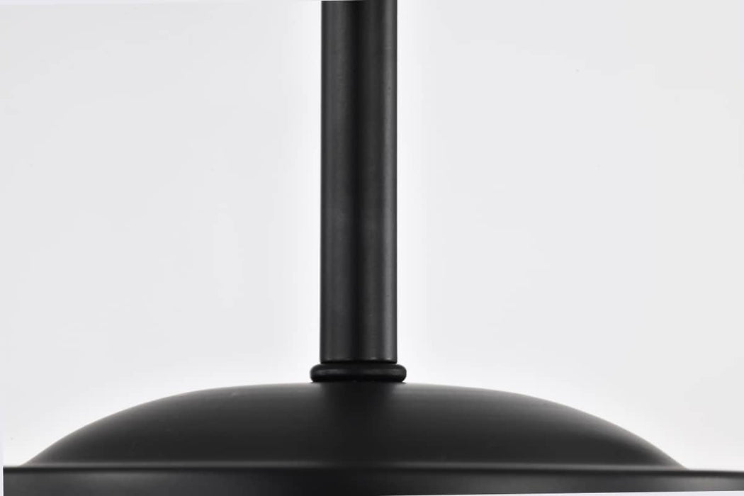 Pendant Nuvo 60-7775 Lakeshore 1 Light Large Pendant - Matte Black & Natural Brass Finish - White Opal Glass Nuvo