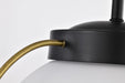Pendant Nuvo 60-7775 Lakeshore 1 Light Large Pendant - Matte Black & Natural Brass Finish - White Opal Glass Nuvo