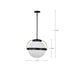 Pendant Nuvo 60-7775 Lakeshore 1 Light Large Pendant - Matte Black & Natural Brass Finish - White Opal Glass Nuvo