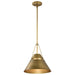 Pendant Nuvo 60-7776 Adina 1 Light Medium Pendant - Natural Brass Finish Nuvo