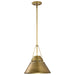Pendant Nuvo 60-7776 Adina 1 Light Medium Pendant - Natural Brass Finish Nuvo