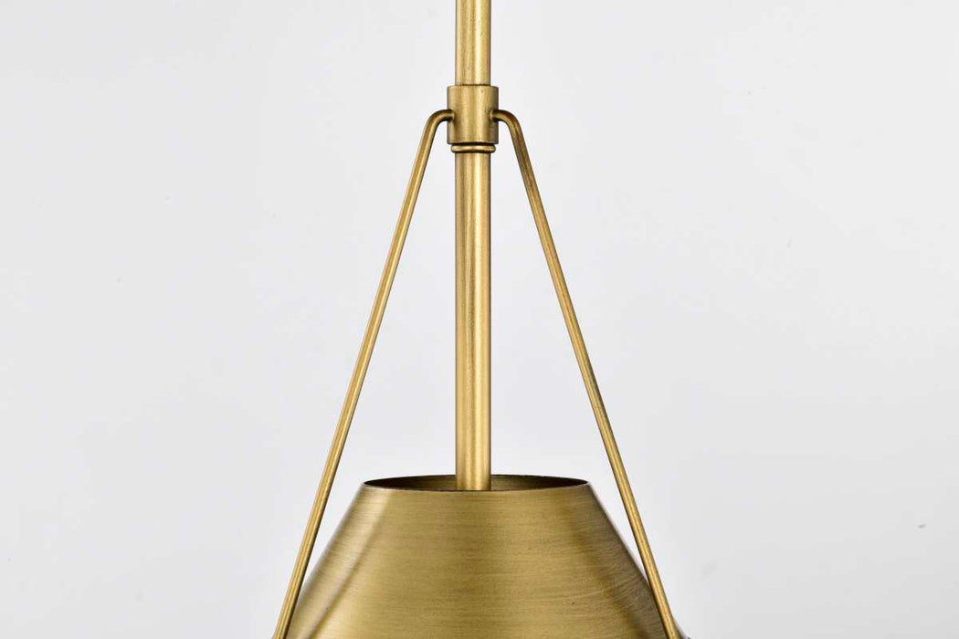 Pendant Nuvo 60-7776 Adina 1 Light Medium Pendant - Natural Brass Finish Nuvo