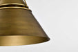 Pendant Nuvo 60-7776 Adina 1 Light Medium Pendant - Natural Brass Finish Nuvo