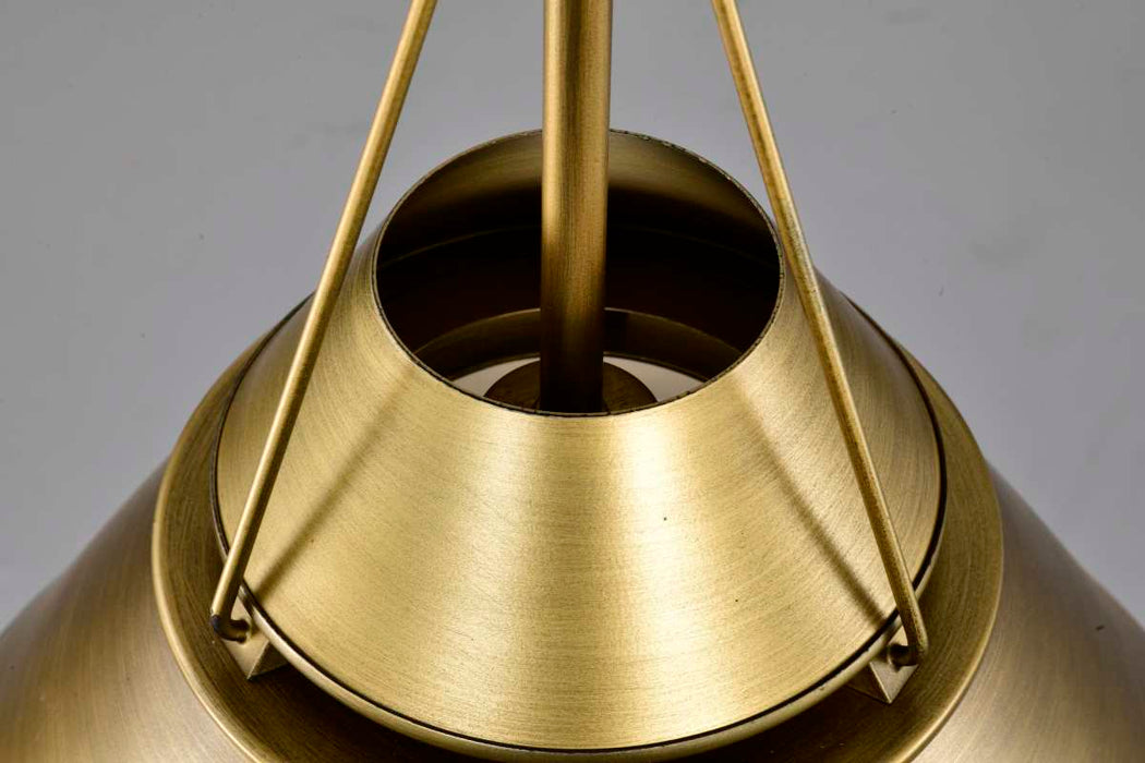 Pendant Nuvo 60-7776 Adina 1 Light Medium Pendant - Natural Brass Finish Nuvo