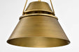 Pendant Nuvo 60-7777 Adina 1 Light Small Pendant - Natural Brass Finish Nuvo