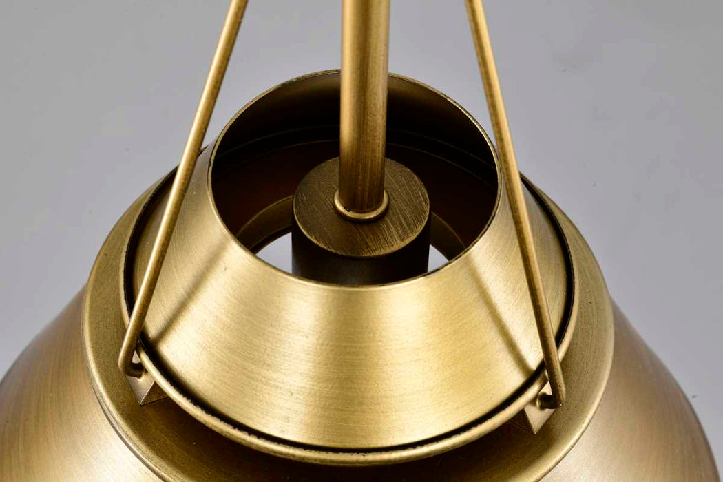Pendant Nuvo 60-7777 Adina 1 Light Small Pendant - Natural Brass Finish Nuvo