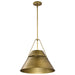 Pendant Nuvo 60-7778 Adina 3 Light Large Pendant - Natural Brass Finish Nuvo