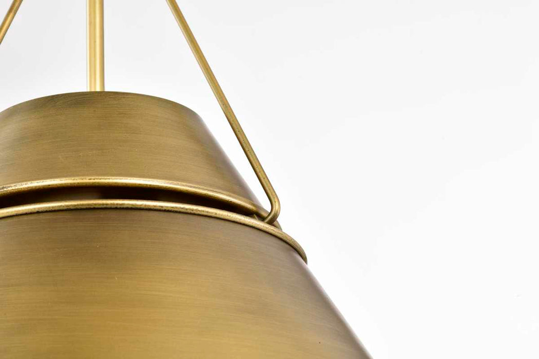 Pendant Nuvo 60-7778 Adina 3 Light Large Pendant - Natural Brass Finish Nuvo