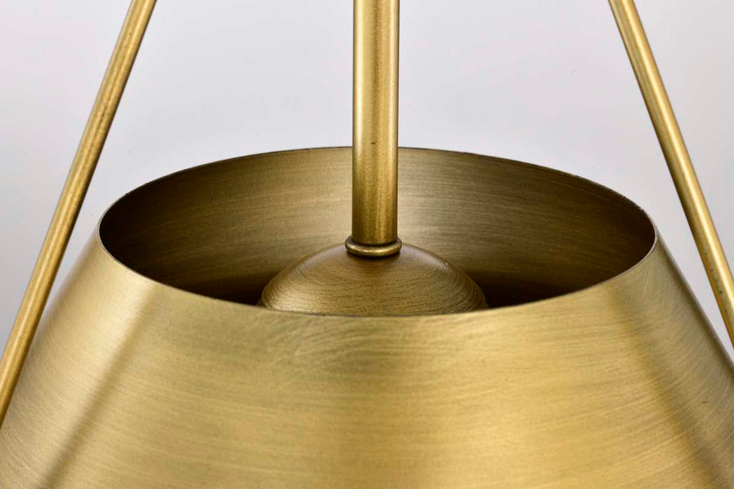 Pendant Nuvo 60-7778 Adina 3 Light Large Pendant - Natural Brass Finish Nuvo