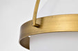 Flush Mount Nuvo 60-7780 Lakeshore 1 Light Small Flush - Natural Brass Finish - White Opal Glass Nuvo