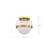 Flush Mount Nuvo 60-7781 Lakeshore 1 Light Medium Flush - Natural Brass Finish - White Opal Glass Nuvo