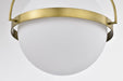 Flush Mount Nuvo 60-7782 Lakeshore 1 Light Large Flush - Natural Brass Finish - White Opal Glass Nuvo
