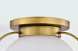 Flush Mount Nuvo 60-7782 Lakeshore 1 Light Large Flush - Natural Brass Finish - White Opal Glass Nuvo