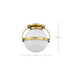 Flush Mount Nuvo 60-7782 Lakeshore 1 Light Large Flush - Natural Brass Finish - White Opal Glass Nuvo