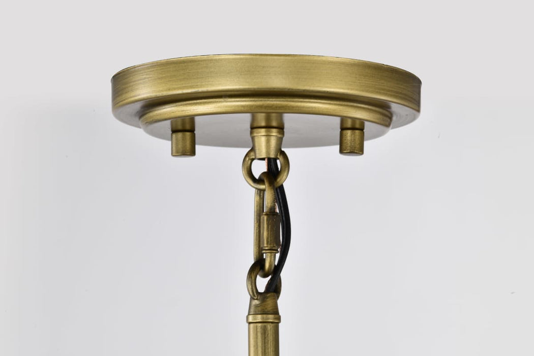 Pendant Nuvo 60-7783 Lakeshore 1 Light Small Pendant - Natural Brass Finish - White Opal Glass Nuvo