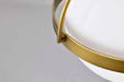 Pendant Nuvo 60-7783 Lakeshore 1 Light Small Pendant - Natural Brass Finish - White Opal Glass Nuvo