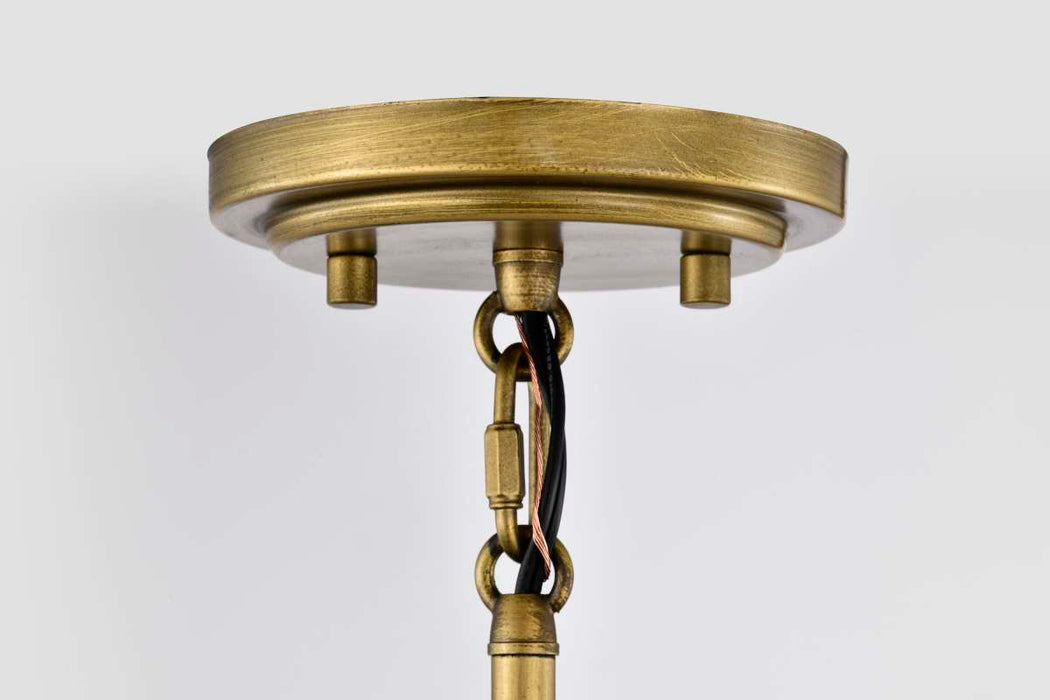 Pendant Nuvo 60-7784 Lakeshore 1 Light Medium Pendant - Natural Brass Finish - White Opal Glass Nuvo