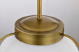 Pendant Nuvo 60-7784 Lakeshore 1 Light Medium Pendant - Natural Brass Finish - White Opal Glass Nuvo