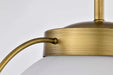 Pendant Nuvo 60-7784 Lakeshore 1 Light Medium Pendant - Natural Brass Finish - White Opal Glass Nuvo