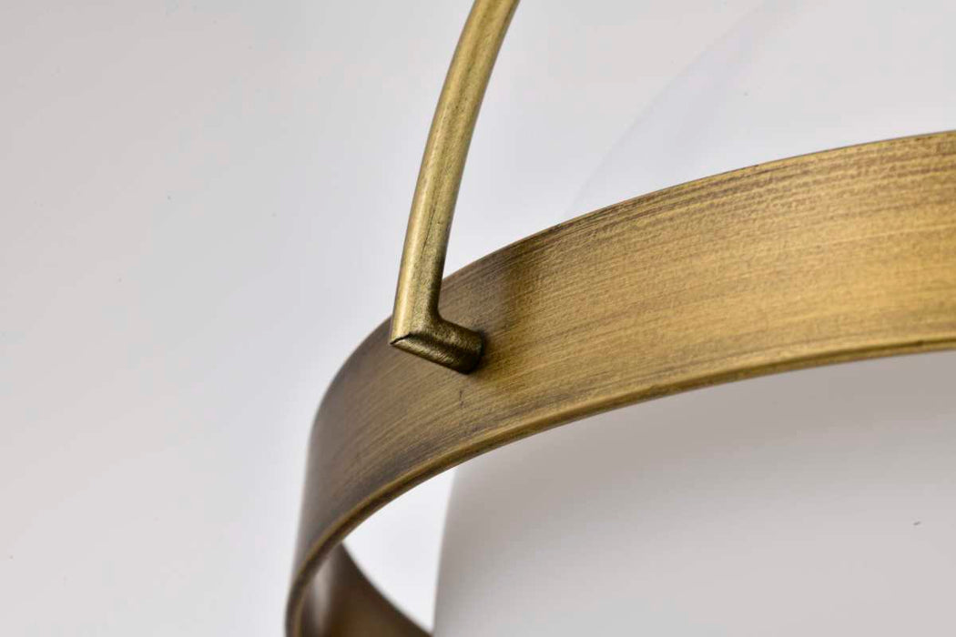 Pendant Nuvo 60-7784 Lakeshore 1 Light Medium Pendant - Natural Brass Finish - White Opal Glass Nuvo