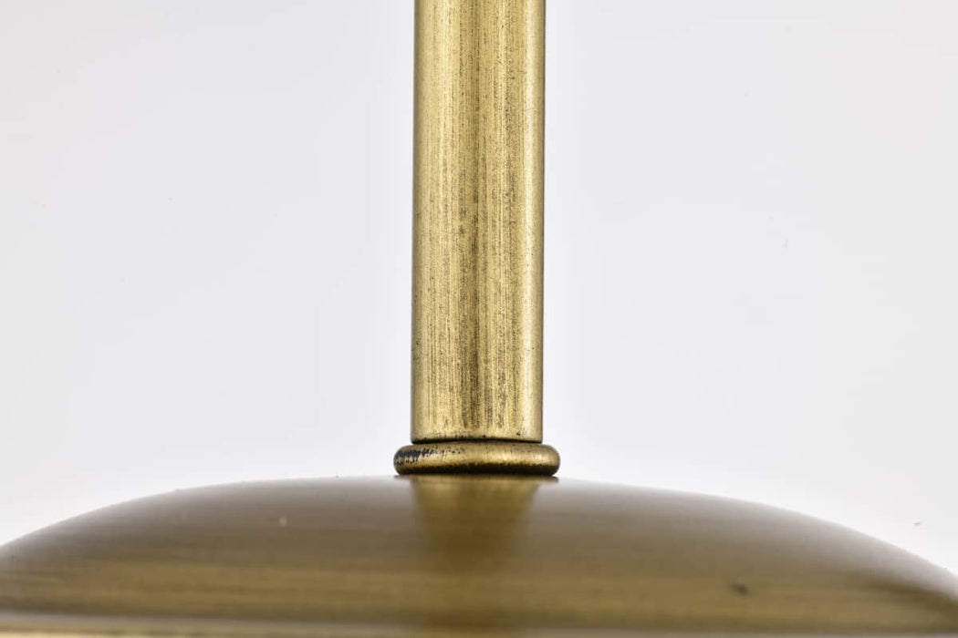 Pendant Nuvo 60-7784 Lakeshore 1 Light Medium Pendant - Natural Brass Finish - White Opal Glass Nuvo
