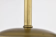 Pendant Nuvo 60-7784 Lakeshore 1 Light Medium Pendant - Natural Brass Finish - White Opal Glass Nuvo