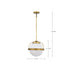 Pendant Nuvo 60-7784 Lakeshore 1 Light Medium Pendant - Natural Brass Finish - White Opal Glass Nuvo