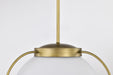 Pendant Nuvo 60-7785 Lakeshore 1 Light Large Pendant - Natural Brass Finish - White Opal Glass Nuvo