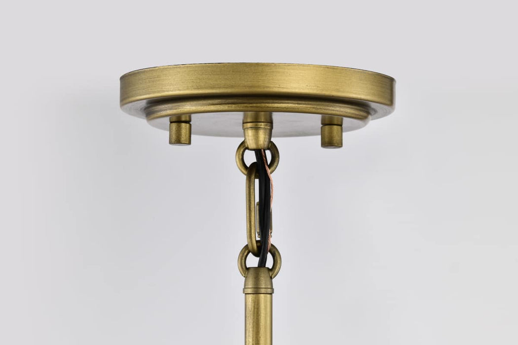 Pendant Nuvo 60-7785 Lakeshore 1 Light Large Pendant - Natural Brass Finish - White Opal Glass Nuvo