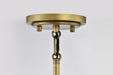 Pendant Nuvo 60-7785 Lakeshore 1 Light Large Pendant - Natural Brass Finish - White Opal Glass Nuvo