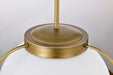 Pendant Nuvo 60-7785 Lakeshore 1 Light Large Pendant - Natural Brass Finish - White Opal Glass Nuvo