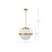 Pendant Nuvo 60-7785 Lakeshore 1 Light Large Pendant - Natural Brass Finish - White Opal Glass Nuvo