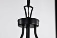 Pendant Nuvo 60-7800 Boliver 3 Light Pendant - 11 Inches - Matte Black Finish - Clear Seeded Glass Nuvo