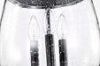 Pendant Nuvo 60-7800 Boliver 3 Light Pendant - 11 Inches - Matte Black Finish - Clear Seeded Glass Nuvo