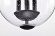 Pendant Nuvo 60-7800 Boliver 3 Light Pendant - 11 Inches - Matte Black Finish - Clear Seeded Glass Nuvo