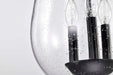 Pendant Nuvo 60-7800 Boliver 3 Light Pendant - 11 Inches - Matte Black Finish - Clear Seeded Glass Nuvo